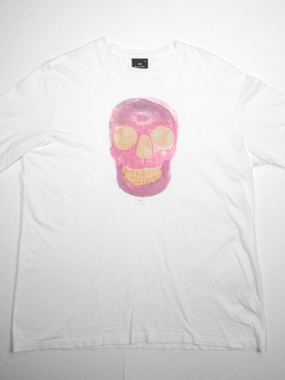Paul Smith Men's Skull T-Shirt Tee White Art Graphic Designer Japan Release